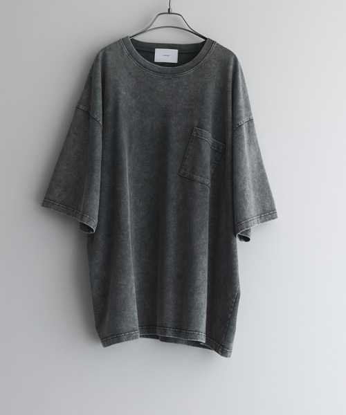 Loose vintage over dye pocket Tee — винтажная мешковатая футболка с карманом, оверсайз