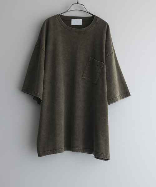 remer(リメール)の「loose vintage over dye pocket Tee / ルーズヴィンテージオーバーダイポケットT(Tシャツ/カットソー・メンズ・ブラック系その他/グレー系その他/ブラウン系その他・X-SMALL/SMALL/MEDIUM/LARGE)」の3枚目の写真