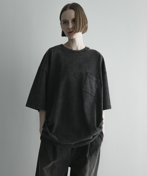 remer(リメール)の「loose vintage over dye pocket Tee / ルーズヴィンテージオーバーダイポケットT(Tシャツ/カットソー・メンズ・ブラック系その他/グレー系その他/ブラウン系その他・X-SMALL/SMALL/MEDIUM/LARGE)」の9枚目の写真
