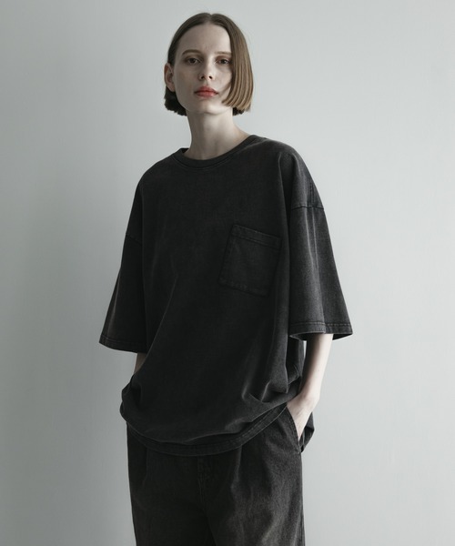 remer(リメール)の「loose vintage over dye pocket Tee / ルーズヴィンテージオーバーダイポケットT(Tシャツ/カットソー・メンズ・ブラック系その他/グレー系その他/ブラウン系その他・X-SMALL/SMALL/MEDIUM/LARGE)」の10枚目の写真