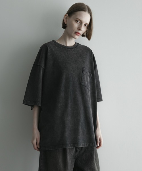 remer(リメール)の「loose vintage over dye pocket Tee / ルーズヴィンテージオーバーダイポケットT(Tシャツ/カットソー・メンズ・ブラック系その他/グレー系その他/ブラウン系その他・X-SMALL/SMALL/MEDIUM/LARGE)」の12枚目の写真