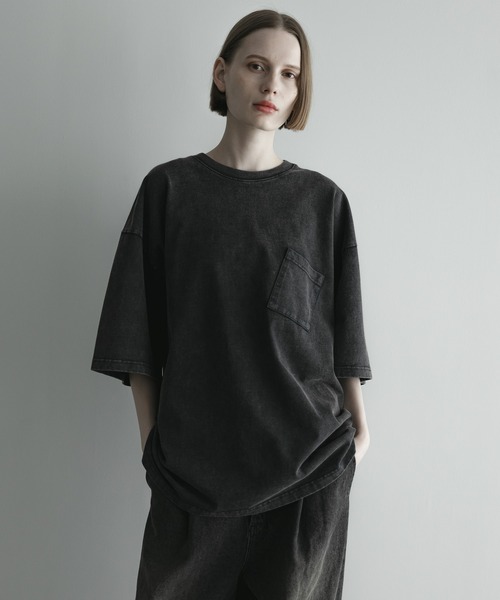 remer(リメール)の「loose vintage over dye pocket Tee / ルーズヴィンテージオーバーダイポケットT(Tシャツ/カットソー・メンズ・ブラック系その他/グレー系その他/ブラウン系その他・X-SMALL/SMALL/MEDIUM/LARGE)」の14枚目の写真