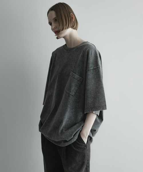 remer(リメール)の「loose vintage over dye pocket Tee / ルーズヴィンテージオーバーダイポケットT(Tシャツ/カットソー・メンズ・ブラック系その他/グレー系その他/ブラウン系その他・X-SMALL/SMALL/MEDIUM/LARGE)」の17枚目の写真