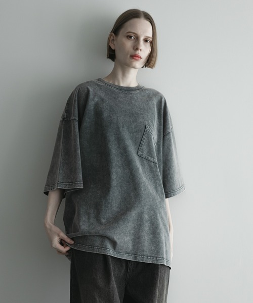 remer(リメール)の「loose vintage over dye pocket Tee / ルーズヴィンテージオーバーダイポケットT(Tシャツ/カットソー・メンズ・ブラック系その他/グレー系その他/ブラウン系その他・X-SMALL/SMALL/MEDIUM/LARGE)」の19枚目の写真