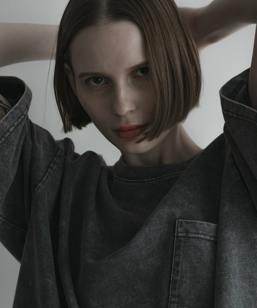 remer(リメール)の「loose vintage over dye pocket Tee / ルーズヴィンテージオーバーダイポケットT(Tシャツ/カットソー・メンズ・ブラック系その他/グレー系その他/ブラウン系その他・X-SMALL/SMALL/MEDIUM/LARGE)」の22枚目の写真