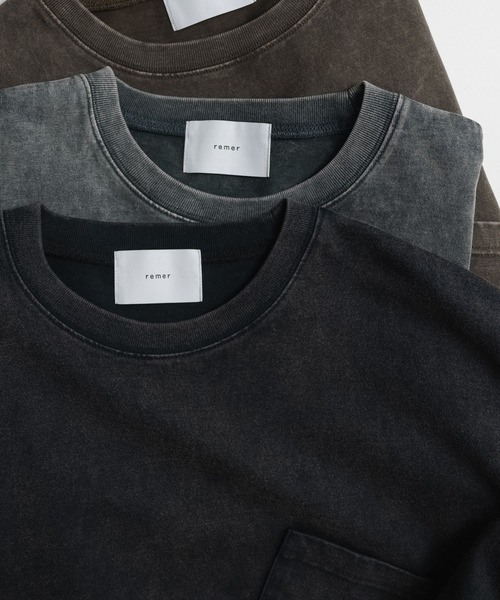 remer(リメール)の「loose vintage over dye pocket Tee / ルーズヴィンテージオーバーダイポケットT(Tシャツ/カットソー・メンズ・ブラック系その他/グレー系その他/ブラウン系その他・X-SMALL/SMALL/MEDIUM/LARGE)」の7枚目の写真