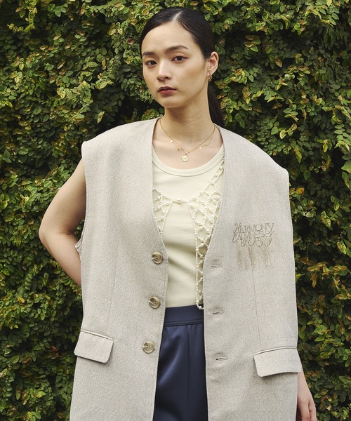 OKIRAKU（オキラク）の「(OKIRAKU×ROSE BUD)3WAY LACE SKIRT VEST DRESS（ワンピース・レディース・ベージュ/グレー・ONE SIZE）」の5枚目の写真