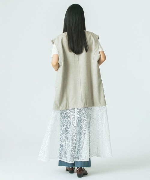 OKIRAKU（オキラク）の「(OKIRAKU×ROSE BUD)3WAY LACE SKIRT VEST DRESS（ワンピース・レディース・ベージュ/グレー・ONE SIZE）」の18枚目の写真