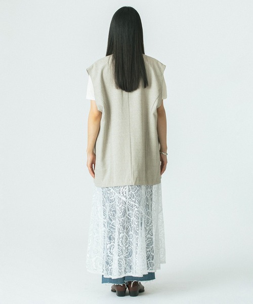セール】(OKIRAKU×ROSE BUD)3WAY LACE SKIRT VEST DRESS