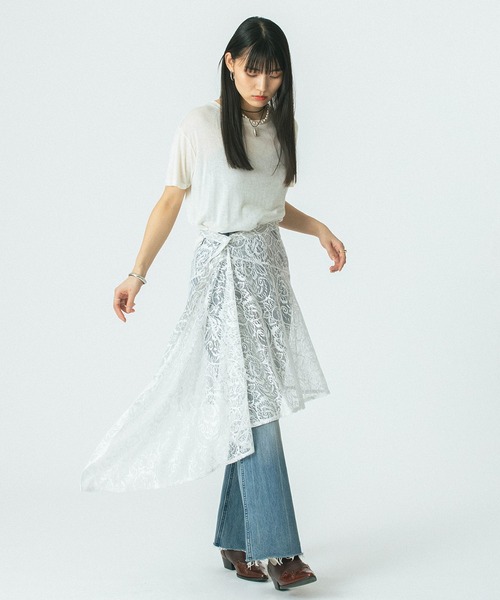 OKIRAKU（オキラク）の「(OKIRAKU×ROSE BUD)3WAY LACE SKIRT VEST DRESS（ワンピース・レディース・ベージュ/グレー・ONE SIZE）」の20枚目の写真