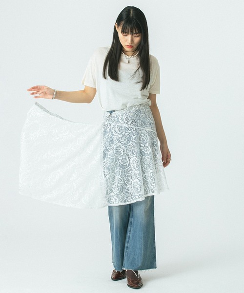 セール】(OKIRAKU×ROSE BUD)3WAY LACE SKIRT VEST DRESS（ワンピース