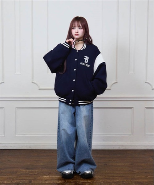 フィクルベベ ボンディングスタジャン 紺 セール】ボンディングスタジャン（スタジャン）｜FickleBebe