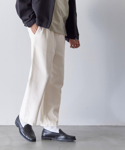 coca（coca）（コカ）の「度甘デニムリラックスイージーパンツ（デニムパンツ・メンズ・アイボリー/ブルー・M/L/XL）」の7枚目の写真