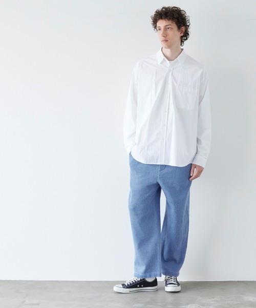 coca（coca）（コカ）の「度甘デニムリラックスイージーパンツ（デニムパンツ・メンズ・アイボリー/ブルー・M/L/XL）」の8枚目の写真