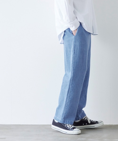 coca（coca）（コカ）の「度甘デニムリラックスイージーパンツ（デニムパンツ・メンズ・アイボリー/ブルー・M/L/XL）」の10枚目の写真