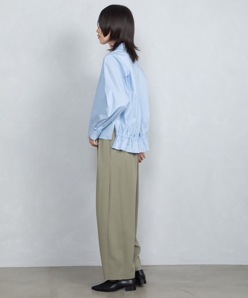 MARECHAL TERRE（マルシャルテル）の「バックギャザーシャツ（シャツ/ブラウス・レディース・オフホワイト/ブラック/サックスブルー/ライム・MEDIUM）」の17枚目の写真