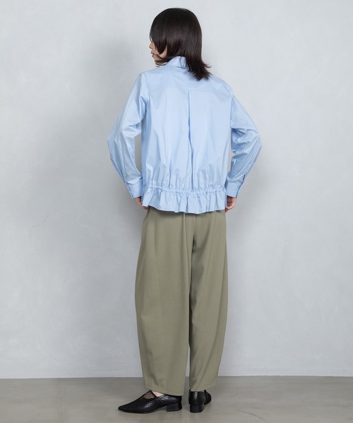 MARECHAL TERRE（マルシャルテル）の「バックギャザーシャツ（シャツ/ブラウス・レディース・オフホワイト/ブラック/サックスブルー/ライム・MEDIUM）」の18枚目の写真