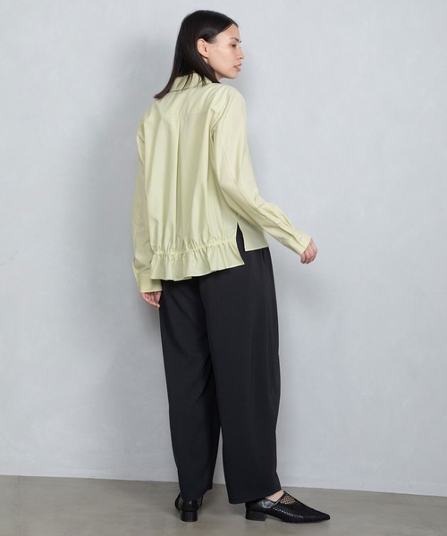 MARECHAL TERRE（マルシャルテル）の「バックギャザーシャツ（シャツ/ブラウス・レディース・オフホワイト/ブラック/サックスブルー/ライム・MEDIUM）」の22枚目の写真