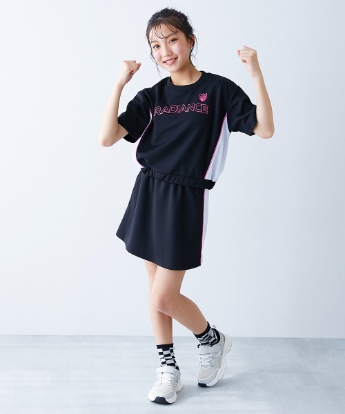 devirock（デビロック）の「ガールズ スポーティーセットアップ（セットアップ・キッズ・アイボリー/ブラック/パープル系・100cm/110cm/120cm/130cm/140cm/150cm/160cm）」の15枚目の写真