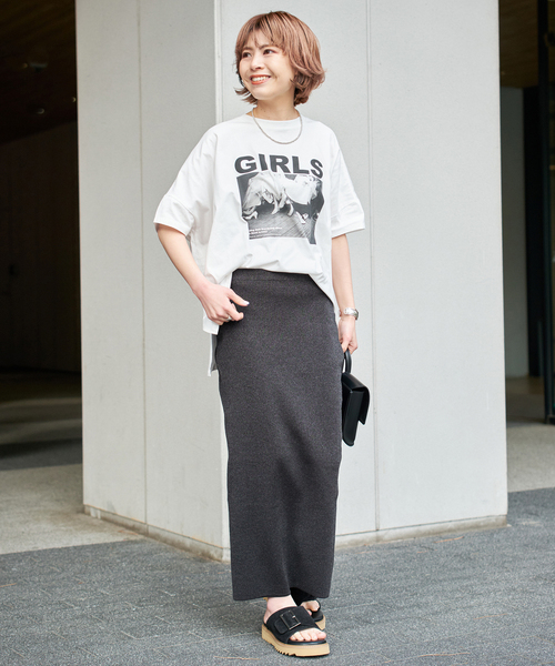 Spick & Span(スピックアンドスパン)の「《追加》ラメ総針タイトスカート(スカート・レディース・ブラック/グレー・38/36)」の3枚目の写真