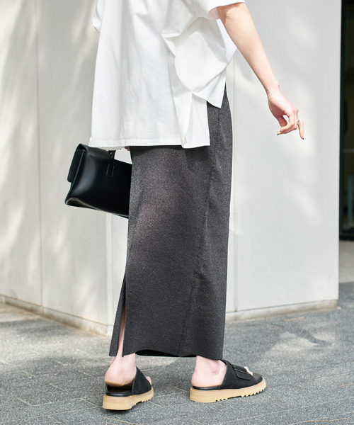 Spick & Span(スピックアンドスパン)の「《追加》ラメ総針タイトスカート(スカート・レディース・ブラック/グレー・38/36)」の7枚目の写真