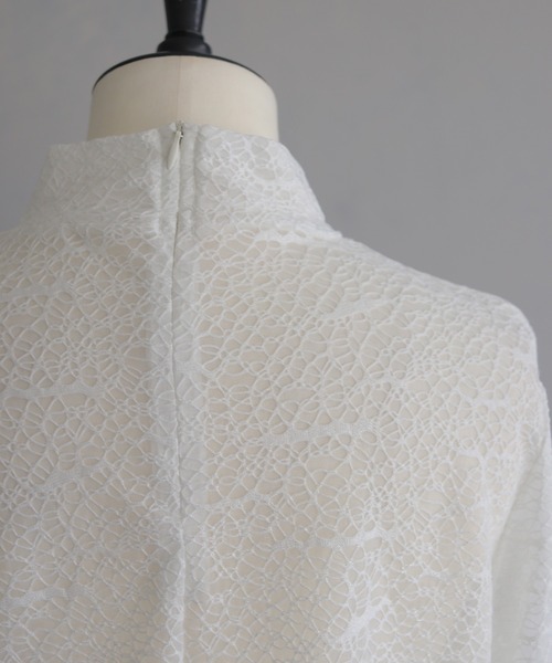 &g'aime】ラメメロンメッシュシアートップス Lame melon mesh