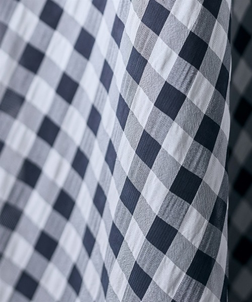 SMILE LAND(スマイルランド)の「ギンガムチェックフレアスカート<大きいサイズ有>【OtonaSMILE】(スカート・レディース・ダークネイビー・M/L/LL/3L/4L)」の14枚目の写真