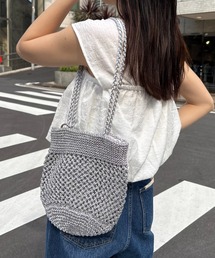 CIAOPANIC TYPY | 【2025年S/S新作】カラビナ付きメタリックヤーンBAG(トートバッグ)