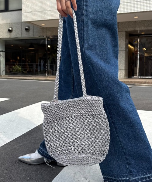 CIAOPANIC TYPY(チャオパニックティピー)の「【2025年S/S新作】カラビナ付きメタリックヤーンBAG(トートバッグ・レディース・ガンメタ/ゴールド/シルバー・ONE SIZE)」の17枚目の写真