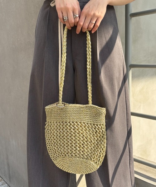 CIAOPANIC TYPY(チャオパニックティピー)の「【2025年S/S新作】カラビナ付きメタリックヤーンBAG(トートバッグ・レディース・ガンメタ/ゴールド/シルバー・ONE SIZE)」の22枚目の写真