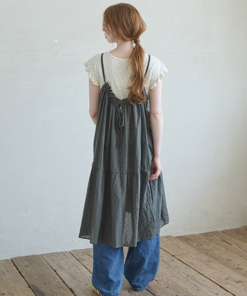 Crisp（クリスプ）の「ドビーティアードミニキャミワンピース（ワンピース・レディース・ホワイト/イエロー/チャコールグレー/レッド・FREE）」の12枚目の写真