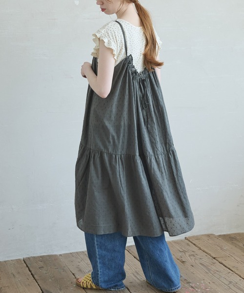 Crisp（クリスプ）の「ドビーティアードミニキャミワンピース（ワンピース・レディース・ホワイト/イエロー/チャコールグレー/レッド・FREE）」の13枚目の写真