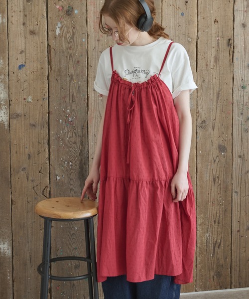 Crisp（クリスプ）の「ドビーティアードミニキャミワンピース（ワンピース・レディース・ホワイト/イエロー/チャコールグレー/レッド・FREE）」の20枚目の写真