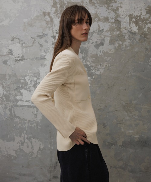 EMOELLE】ポケットリブカーディガン（カーディガン/ボレロ）｜ADAM ET