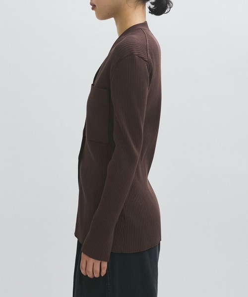 EMOELLE】ポケットリブカーディガン（カーディガン/ボレロ