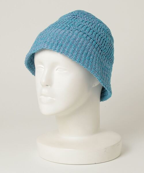 RACAL（ラカル）の「RACAL/別注 Mesh Line Knit Bucket Hat（ハット・メンズ・ブルー/ブラック/ライトグレー/ブラウン・FREE）」の9枚目の写真