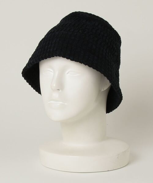 RACAL（ラカル）の「RACAL/別注 Mesh Line Knit Bucket Hat（ハット・メンズ・ブルー/ブラック/ライトグレー/ブラウン・FREE）」の6枚目の写真