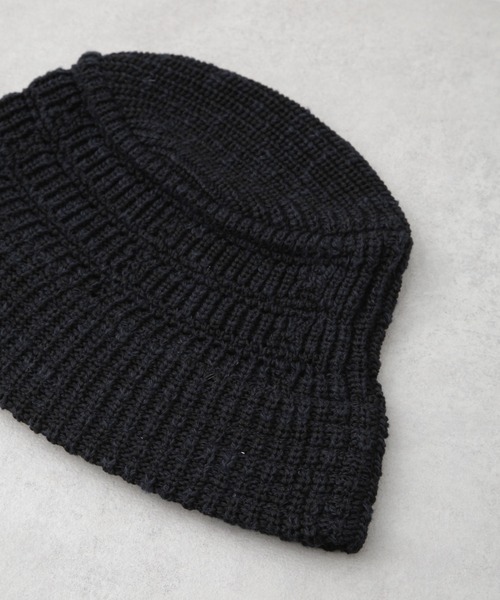 RACAL（ラカル）の「RACAL/別注 Mesh Line Knit Bucket Hat（ハット・メンズ・ブルー/ブラック/ライトグレー/ブラウン・FREE）」の11枚目の写真