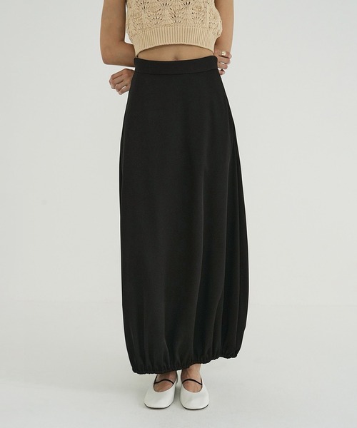 CLANE（クラネ）の「SATIN BALLOON SKIRT（スカート・レディース・ブルー/アイボリー/ブラック・0/1/2）」の3枚目の写真