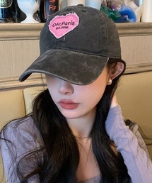 pyornim（ピョルニム）の「ハートロゴワッペン ビンテージ風キャップ（キャップ・レディース）」