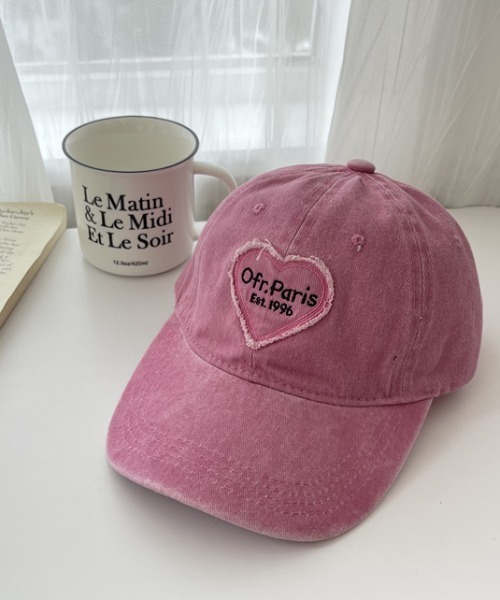 SHEPP（シープ）の「ハートロゴワッペン ビンテージ風キャップ（キャップ・レディース・ブラック/グレー/ピンク/ブラウン/カーキ・F）」の10枚目の写真