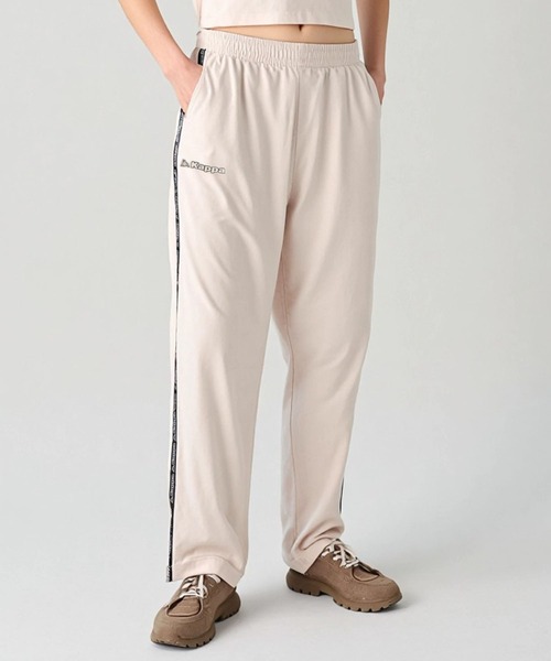 Kappa（カッパ）の「Kappa カッパ メッシュ ロングパンツ ロゴ入り テープパンツ 軽量 ドローコード付き 66cm丈 ボトムス（その他パンツ・レディース・アイボリー/ピンク/ネイビー/ブラック・M/LL/L）」の3枚目の写真