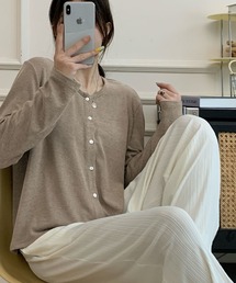 LOWO（ロワ）の「クルーネックシンプルカーディガン（カーディガン/ボレロ）」