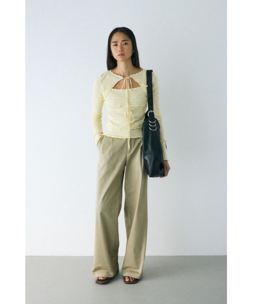 MOUSSY（マウジー）の「DROP WAIST チノパンツ（チノパンツ・レディース・ベージュ・1/2）」の8枚目の写真