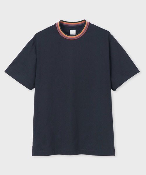 Paul Smith(ポールスミス)の「アーティストストライプリブ 半袖カットソー / 153550 697PS(Tシャツ/カットソー・メンズ・ライトブルー/ホワイト/ネイビー・SMALL/MEDIUM/LARGE/X-LARGE/XX-LARGE)」の1枚目の写真