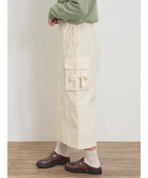 Samansa Mos2（サマンサ モスモス）の「カーゴスカート（スカート・レディース・キナリ/ブラック/カーキ/サックスブルー・F）」の13枚目の写真