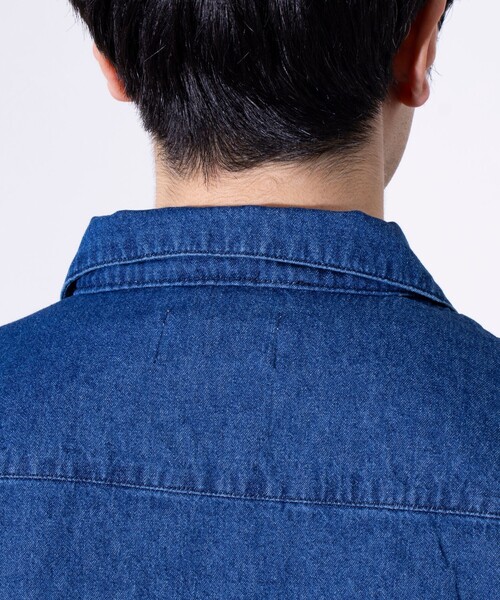 GLOSTER(グロスター)の「【GLOSTER/グロスター】6.5オンス デニム刺繍 ロングスリーブシャツ 長袖シャツ(シャツ/ブラウス・メンズ・インディゴブルー/オフホワイト/ブラック・M/L)」の14枚目の写真