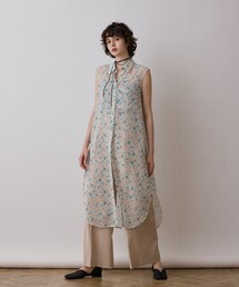 グレースコンチネンタル　総レース　ショート丈　ノーカラージャケット　ブルー　３８ ショートテーラージャケット / GRACE CONTINENTAL | GRACE