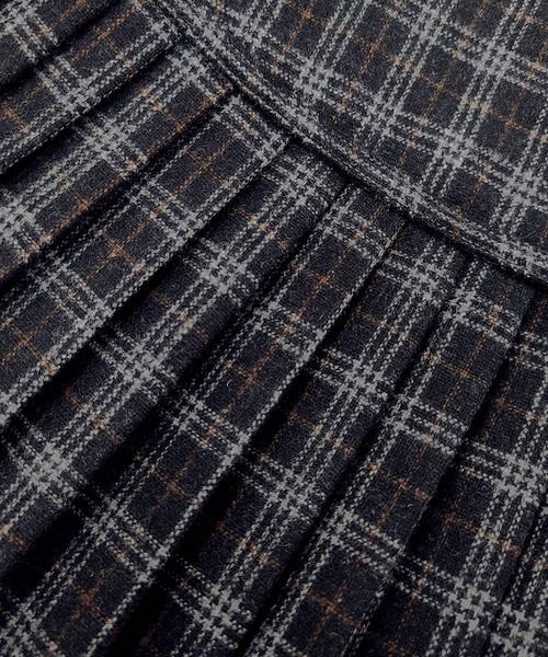 DAY CLOSET(デイ クローゼット)の「レディース 韓国風プレッピーロングリボンプリーツスカート(スカート・レディース・ブラック・M/S/XL/L)」の3枚目の写真