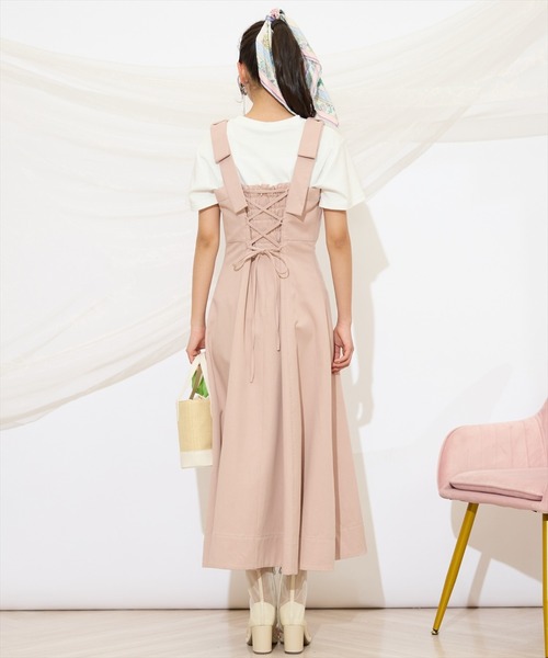 WILLSELECTION（ウィルセレクション）の「ショルダーリボン フレアワンピース Aライン キャミワンピース 【WILLSELECTION】（ワンピース・レディース・ブラック/ネイビー/ピンク・FREE）」の9枚目の写真